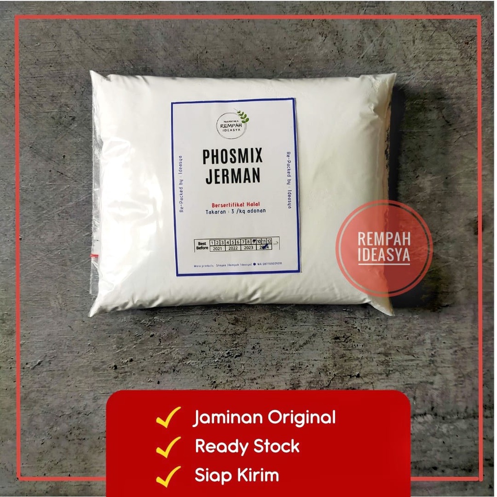 

SIAP KIRIM 500gr Pengenyal Siomay Sosis Bakso Pentol Nugget Phosmix Mixphos Jerman HALAL Food Grade