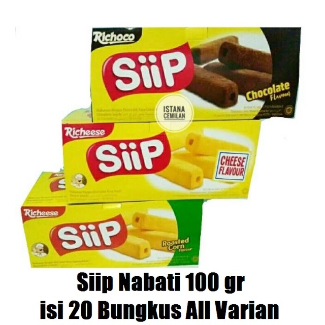 

Siip Nabati 100 gr isi 20 Bungkus All Varian #PMA