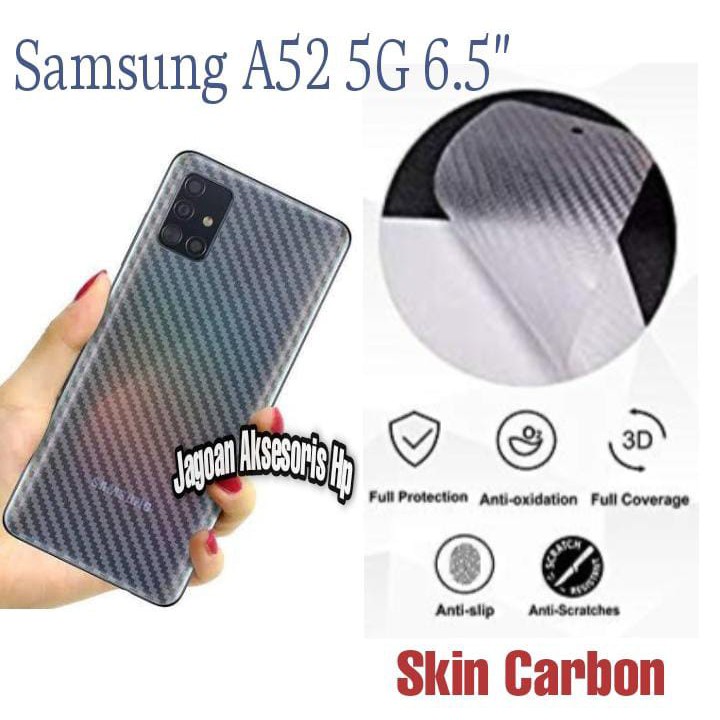 GARSKIN Sticker Carbon Samsung A32 4G / A52 4G / A52 5G / A72 4G / A72 5G / F62 / M62 / M33 5G Skin Carbon Transparan Fiber Protection Back Sticke