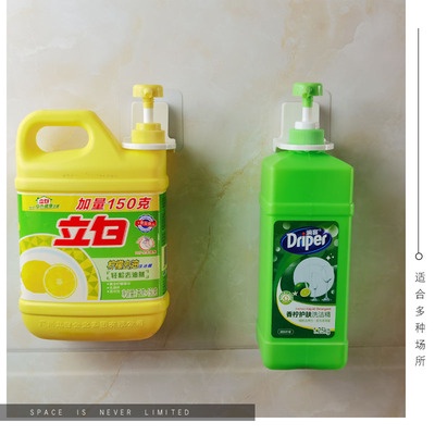 Rak Holder Botol Sampo Sabun Cair Hand Sanitizer Model Tempel Dinding Dengan Perekat Untuk Kamar Mandi