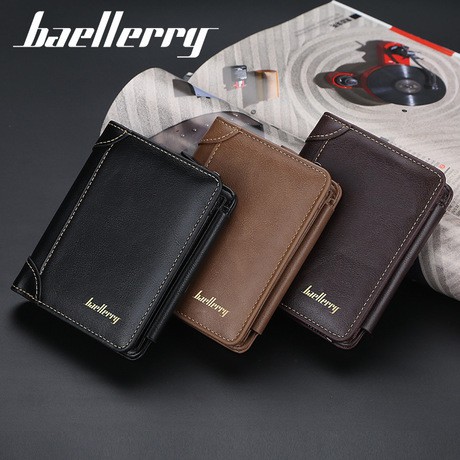 DOMPET KECIL BAELLERRY ORIGINAL PREMIUM KULIT IMPORT PENDEK LIPAT PRIA WANITA BRANDED DIVOCK MURAH
