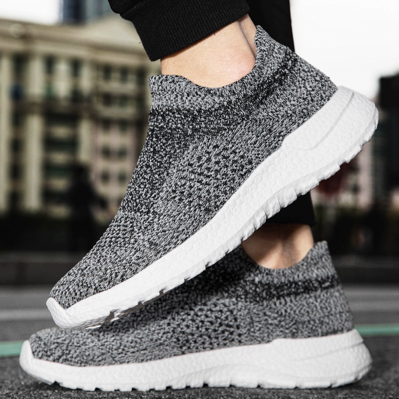 Sepatu Pria     Pemuda Mesh  Olahraga Menjalankan Sepatu Pria Kasual-   Ringan kaus Kaki Fashion S