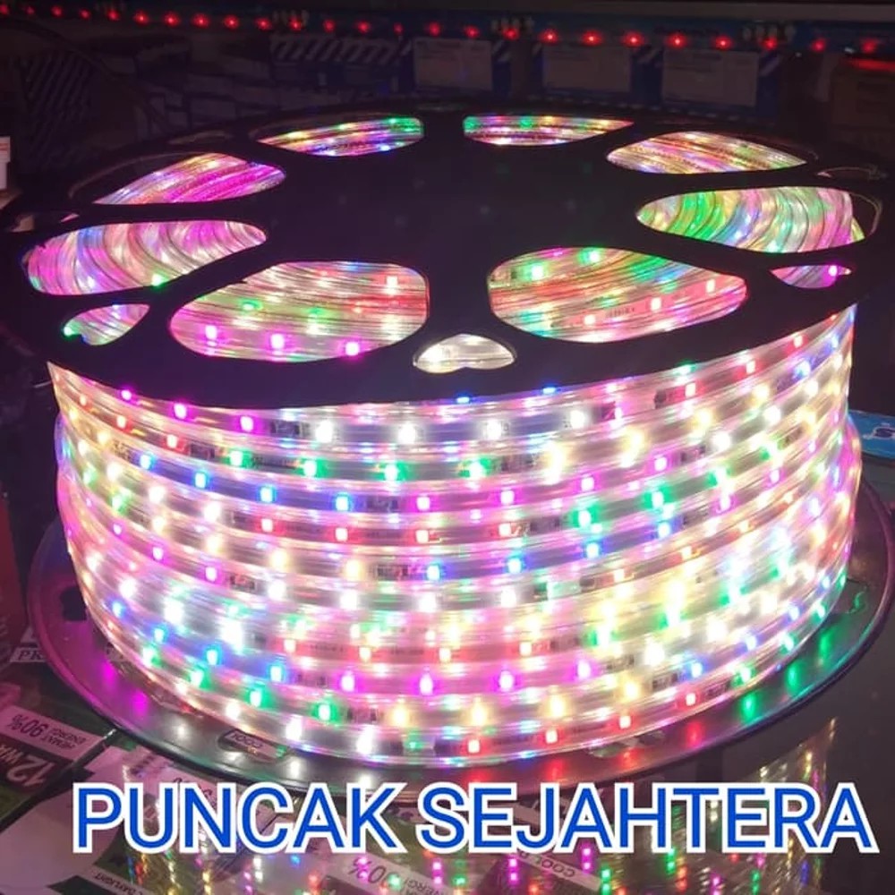 Lampu led Strip Rope LED 3528 Warna Warni RGB IP66 Meteran 6 Warna