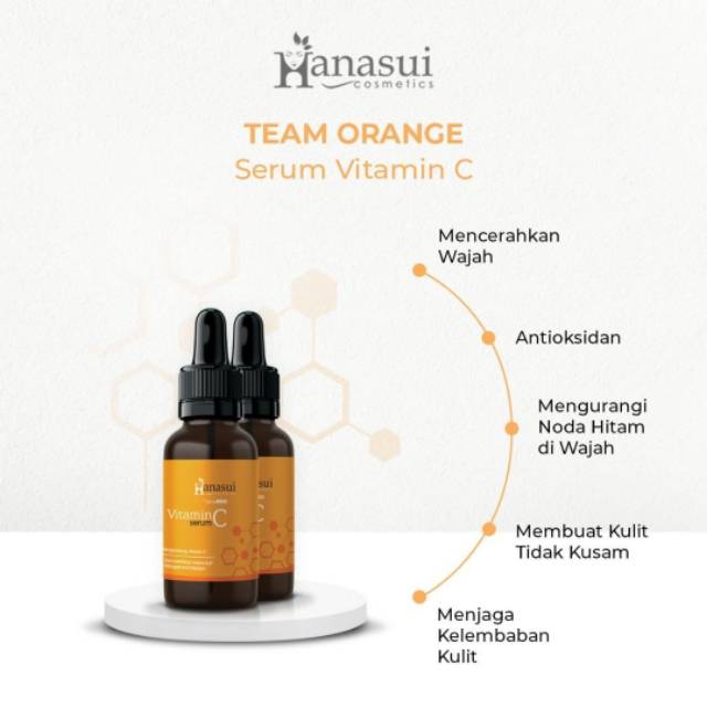 HANASUI Face Serum 20ml Gold - Vitamin C - Anti Acne - Collagen
