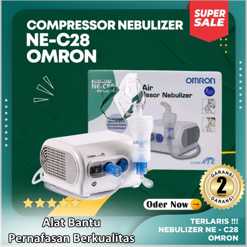 BERGARANSI Mesin uap nebulizer omron alat uap pernafasan ne c28 terapi sesak nafas original