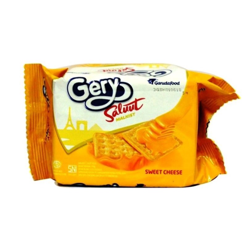 

GERY SALUUT MALKIST SWEET CHEESE 110gr / GARUDA FOOD GERRY SALUT KEJU