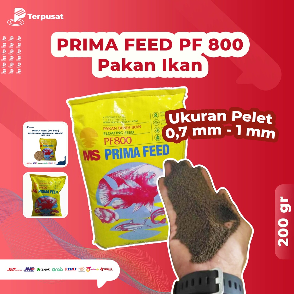 Per 200 Gram PRIMA FEED PF 800 Makanan ikan Pakan Ikan Pelet