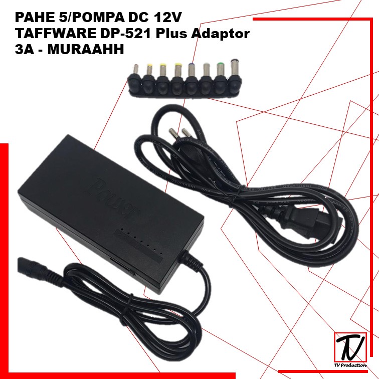 Paket Pompa Shell + Adaptor DC 12V - 24V  5A