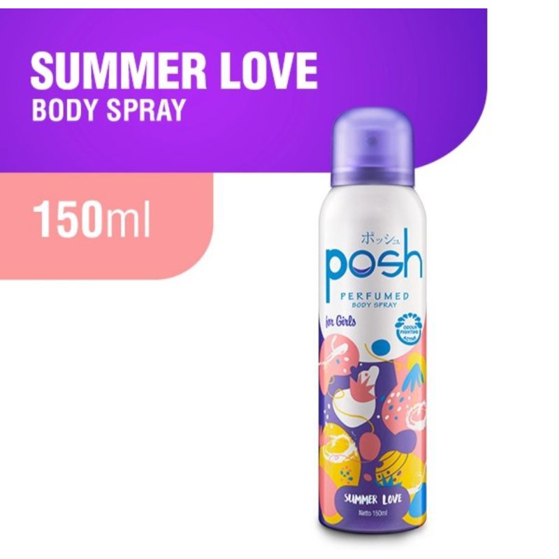 POSH PARFUM BODY SPRAY GIRL LADY WANITA CEWEK 150ml BLAZE PINK FRESH LOVE SONG PARFUMED