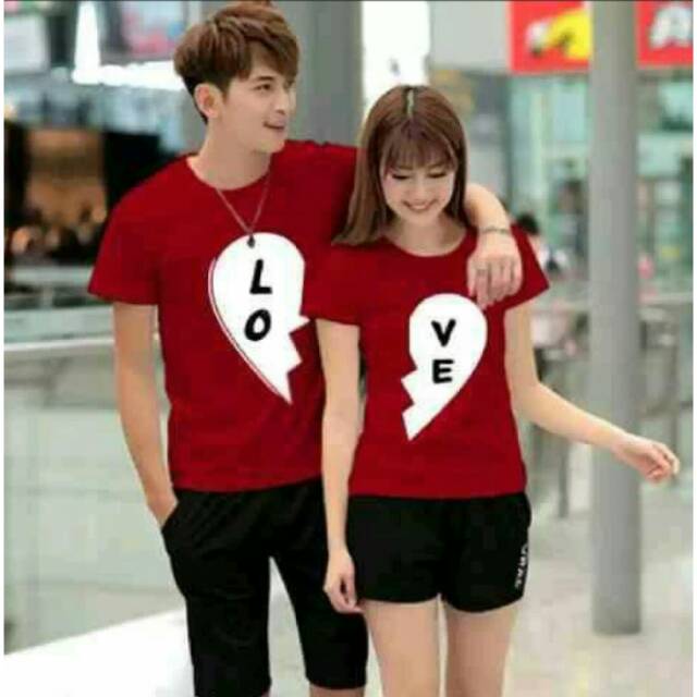 Tshirt Couple LO / VE tangan pendek