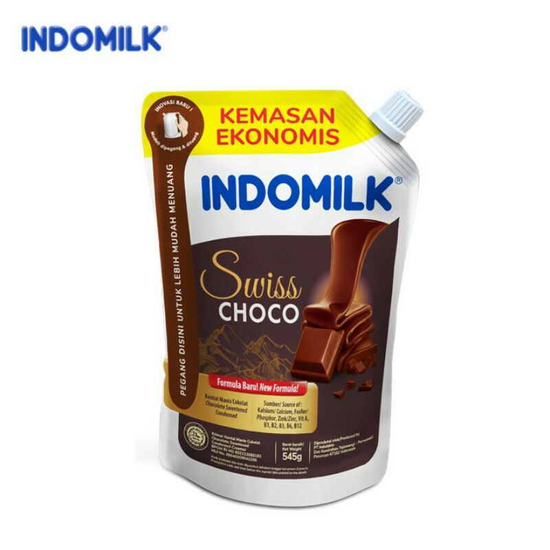 

Susu indomilk pouch cokelat , Susu indomilk kental manis pouch cokelat , 1 pack isi 545 gram