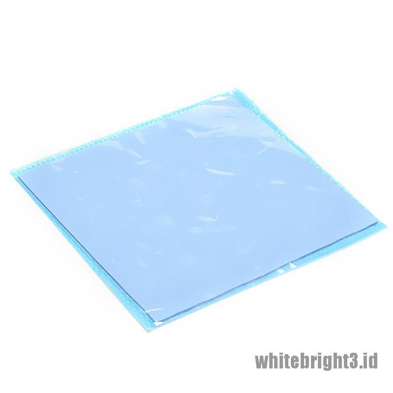 (white3) Heatsink Pendingin Silikon Konduktif Termal Warna Biru Ukuran 100mm X 100mm X 1mm