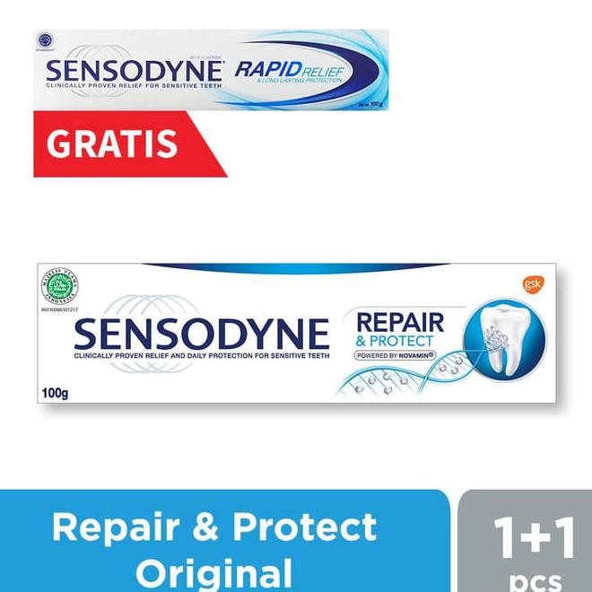 Sensodyne Repair & Protect Advanced Care Original 100Gr + Rapid Relief Best Seller