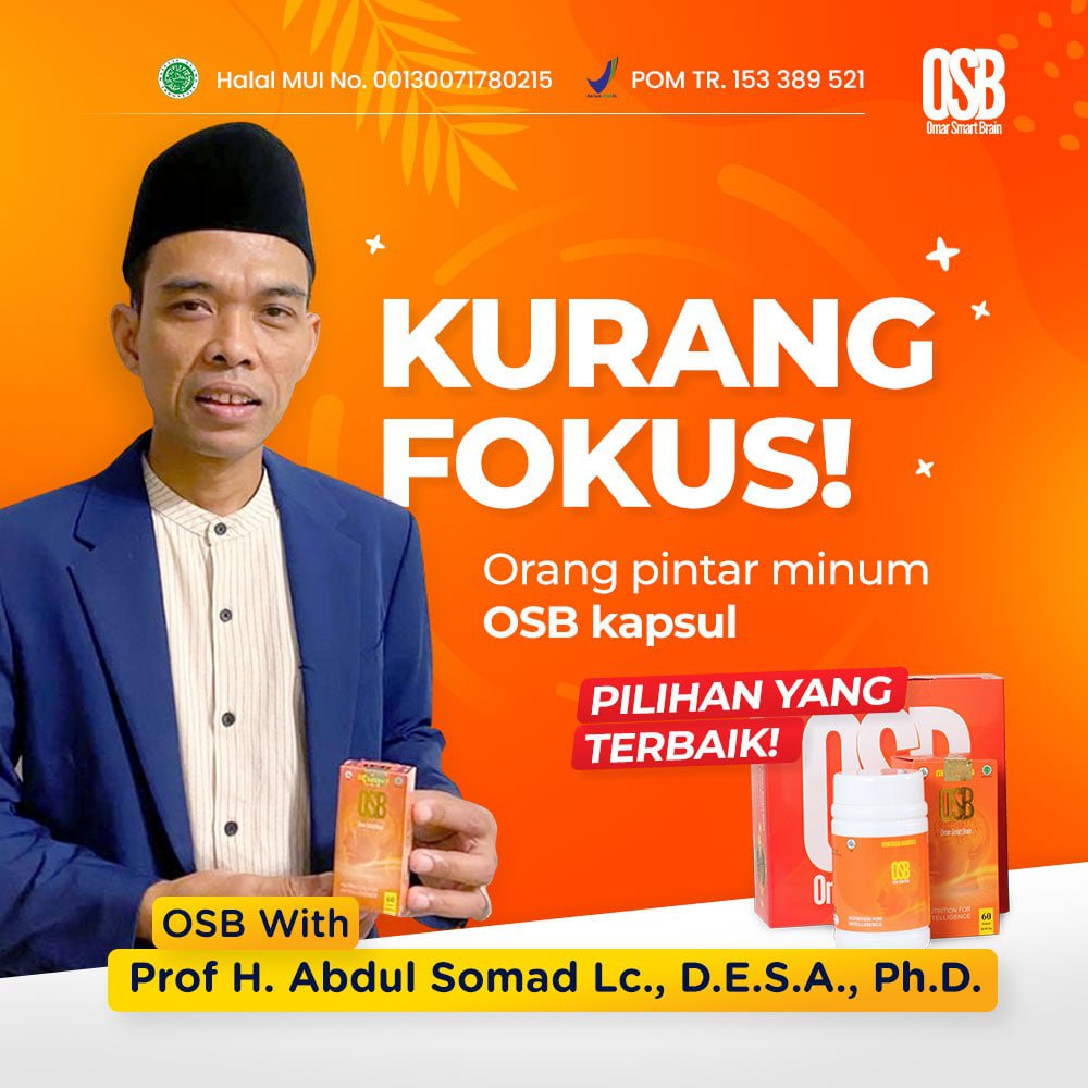 OMAR SMART BRAIN OSB 100% ASLI Vitamin Otak OSB | Vitamin Anak Cerdas | Nutrisi Otak Daya Ingat