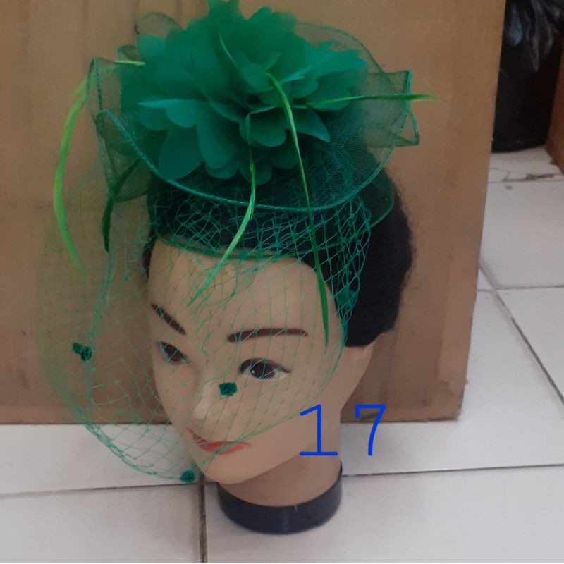 TERLARIS!! Headpiece Jala Bulu 070-Jepit Fascinator-Headpiece Pesta