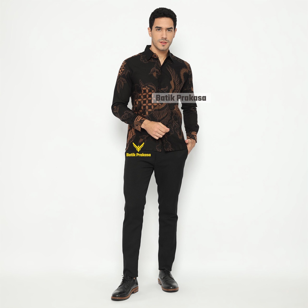 Kemeja Batik Prakasa Motif Prabangkara Slimfit Lengan Panjang Batik Solo