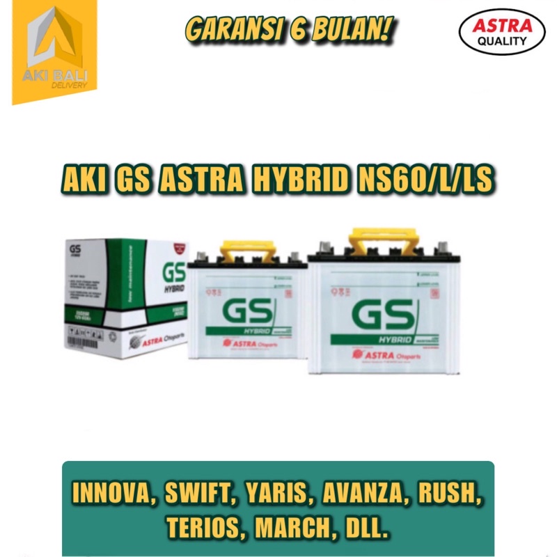 Aki mobil GS Hybrid NS60