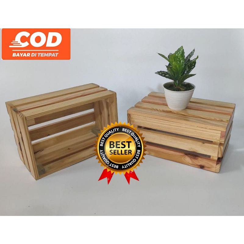 Simple box kotak kayu dekorasi ruangan lamaran pengantin serbaguna