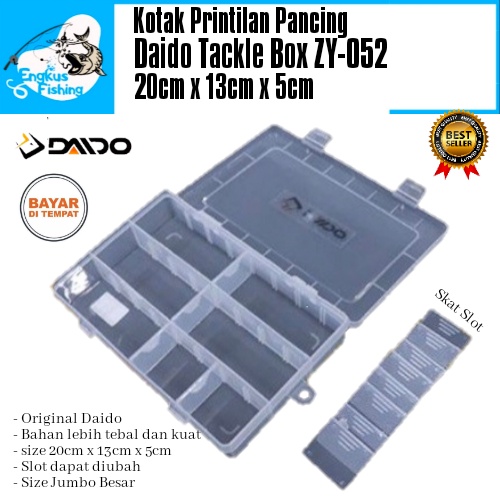 Kotak Kail Pancing Daido Tackle Box ZY-059, ZY-052, ZY-014 &amp; ZY-053 Banyak Slot Berkualitas Murah - Engkus Fishing