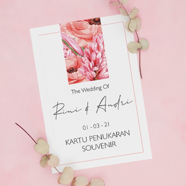 Kartu / Voucher Souvenir | Kartu Pengambilan Makanan | Kartu Ucapan Terimakasih Pernikahan | Wedding