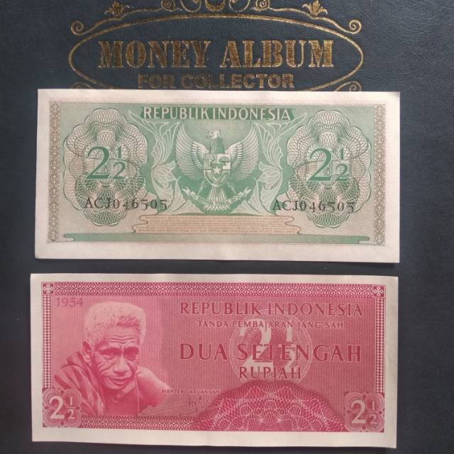 Uang kuno 2 setengah rupiah seri suku bangsa tahun 1954&1956