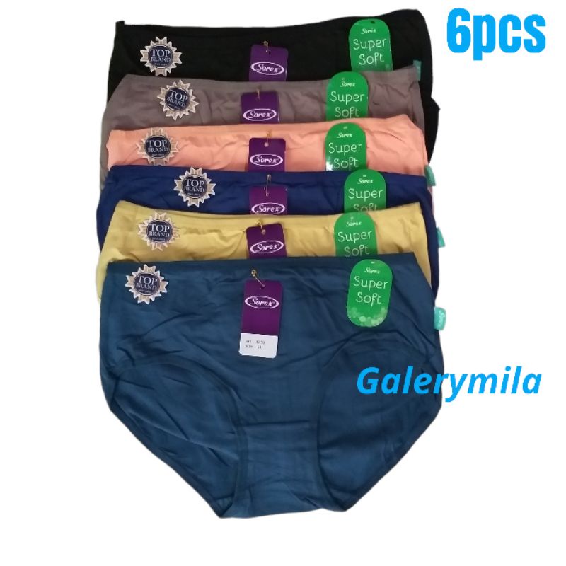 6 PCS_ SOREX 1239/ CELANA DALAM WANITA MERK SOREX/ CD SOREX SUPER SOFT
