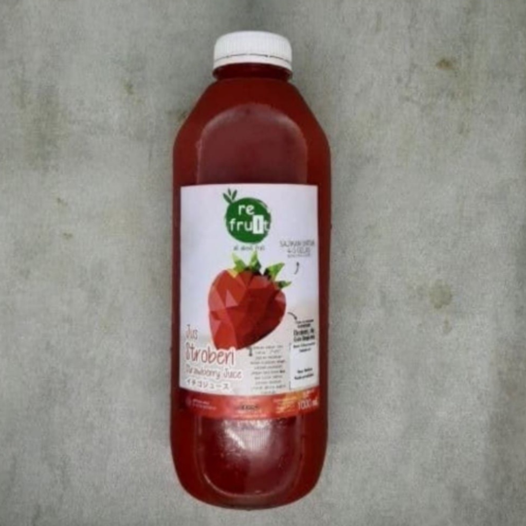 Jual Jus Stroberi ( Strawberry Juice ) refruit regar 1 Liter Non