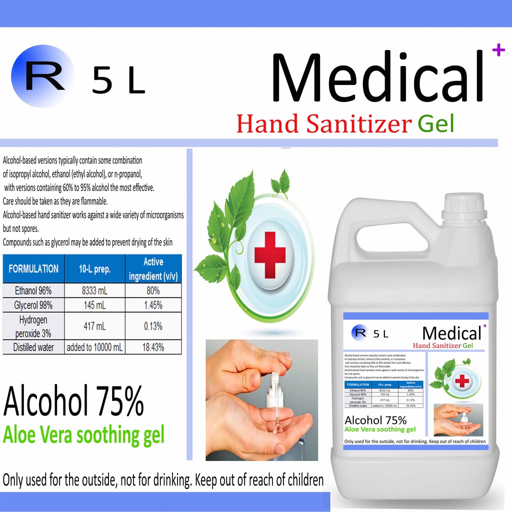 Hand Sanitizer Medical Gel 5 Liter