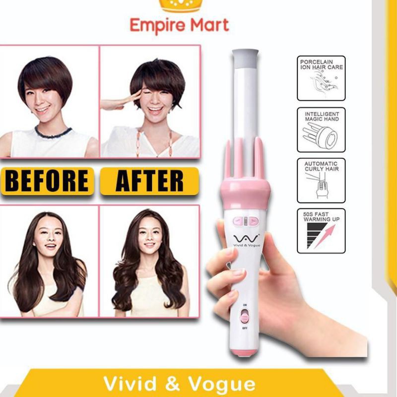 COD✓ VIVIDO &amp; VOGUE AUTOMATIC HAIR CURY CATOKAN RAMBUT KERINTING OTOMATIS - VIVID