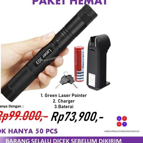 ♞ Green Laser Pointer Jarak Jauh Laser Presentasi Senter laser Hijau ۩