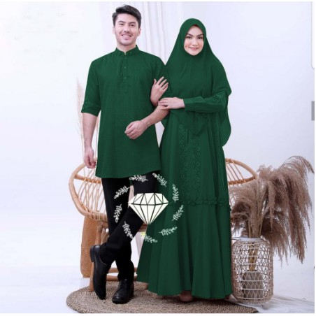 Gamis Couple Tunangan - Baju Couple Terbaru 2020 Tren Kebaya Couple