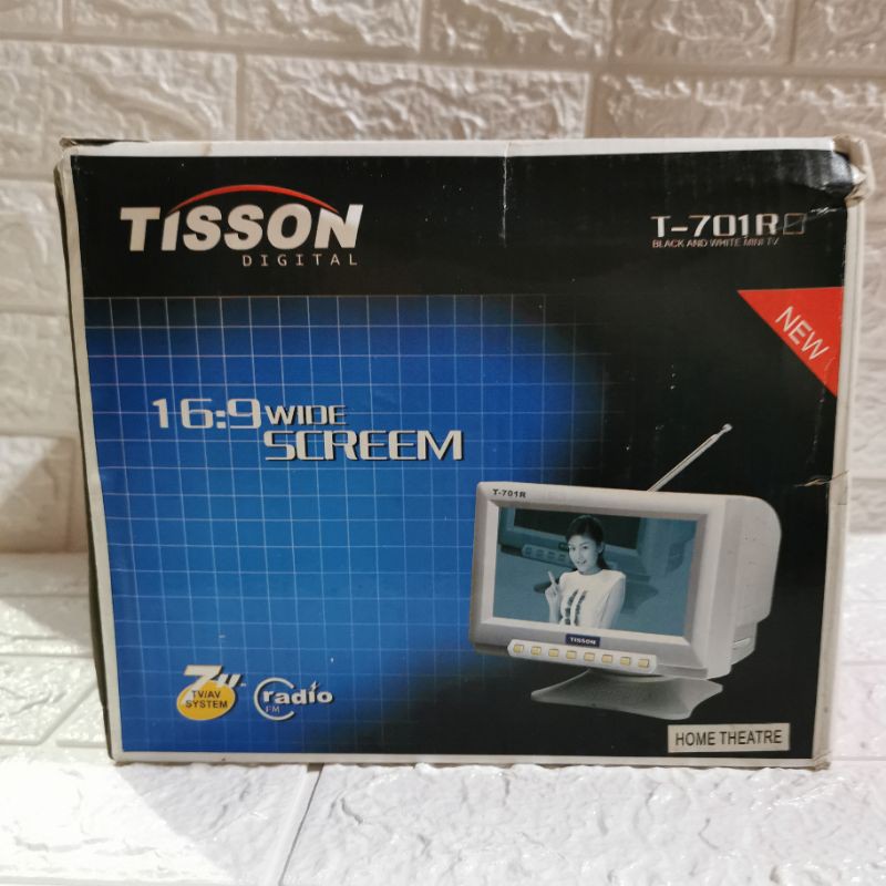 TISSON MINI TV TELEVISI KECIL T701R 7 IN INCH " RADIO FM MONITOR GAME ANTENA AV AC DC AUDIO DIGITAL