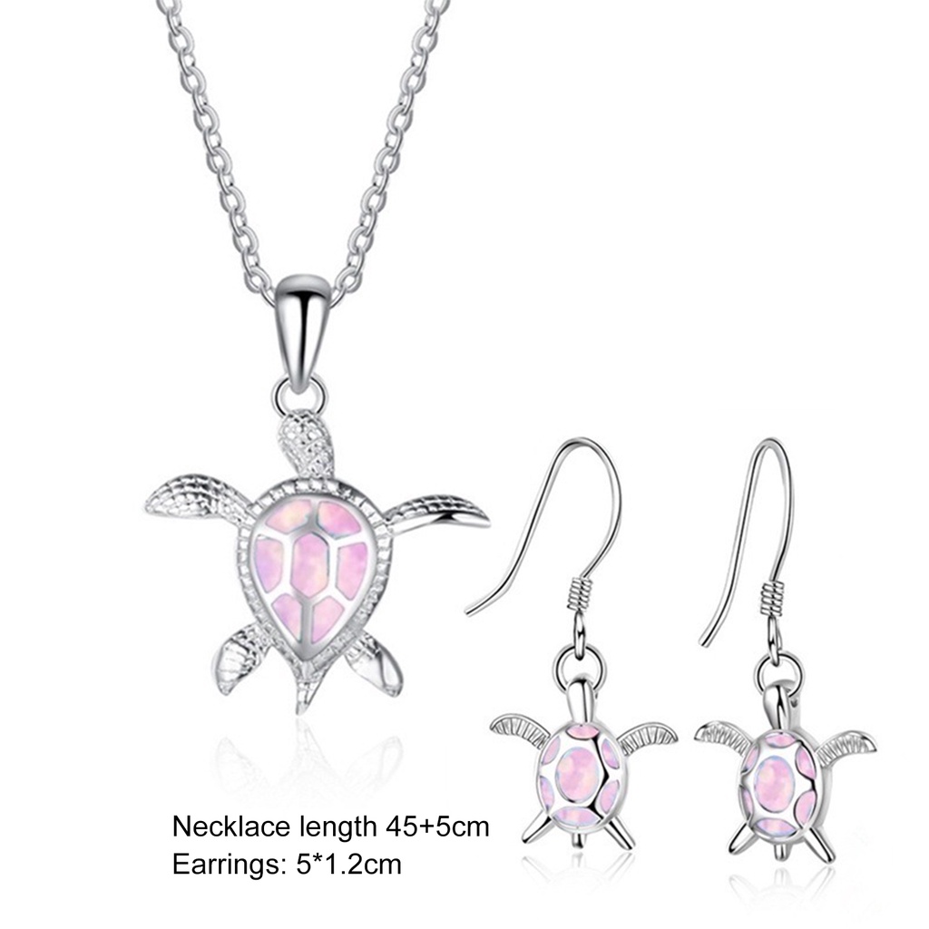 Hu Hu Hu Hu Hu Alat Bantu Pasang Kacamata♡ 3pcs / Set Anting Kalung Opal Shiny Portable Untuk Hadiah Wanita