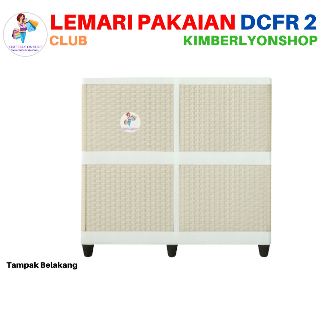 Lemari Pakaian Plastik Laci Clip Flip Double Susun 2