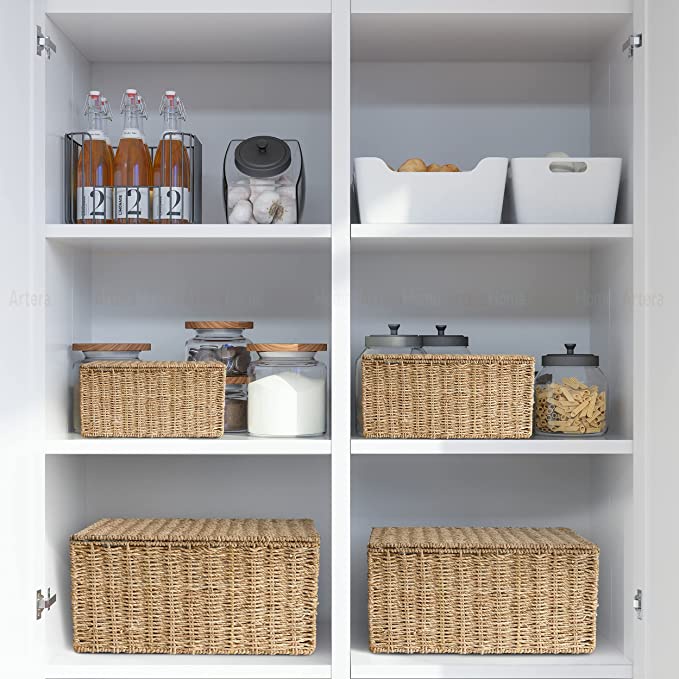 DRAWER ANYAMAN SEAGRASS DENGAN TUTUP / KOTAK / ORAGANIZER BOX / STORAGE RUSTIC