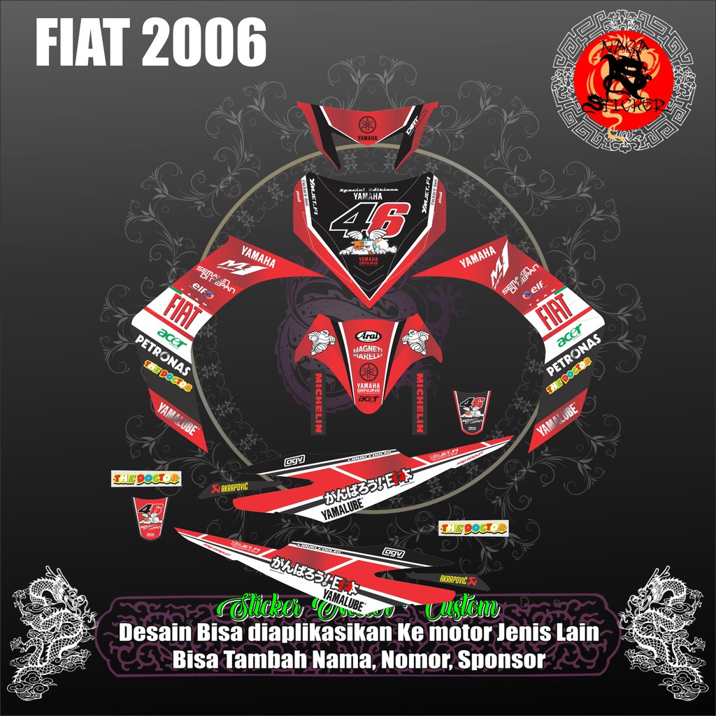DECAL STICKER FULLBODY YAMAHA JUPITER MX OLD 2008 FIAT 2006