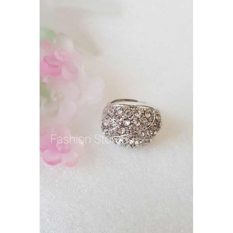 Ready cincin Berlian Titanium white perhiasan replica berlian bahan titanium impor Antikarat BRN8