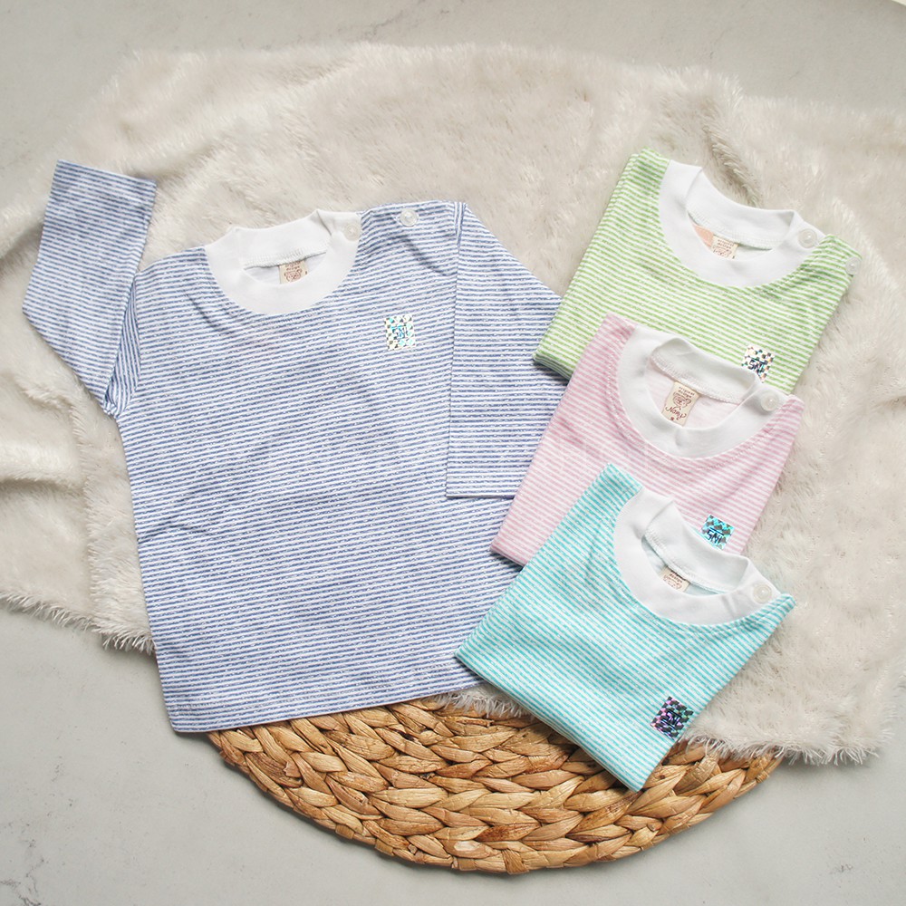 Nary Oblong Anak Tangan Panjang - Motif Garis