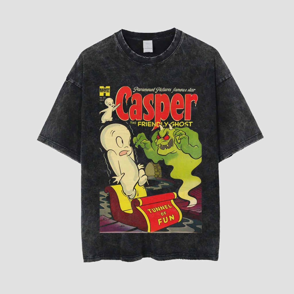 Casper The Friendly Ghost Style Oversize Washed Tee