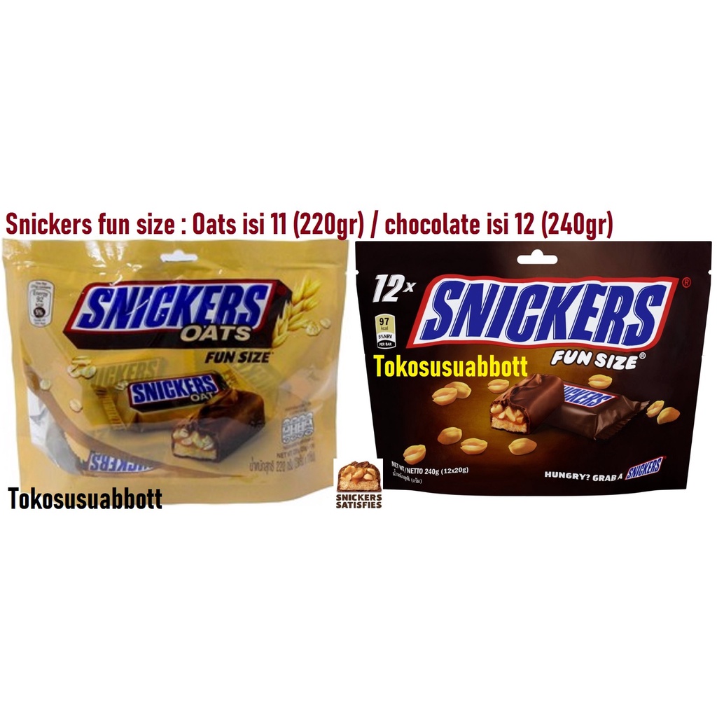 

Snicker Snicker's Snickers Fun Size Oats Oat Coklat Chocolate Cokelat Malaysia