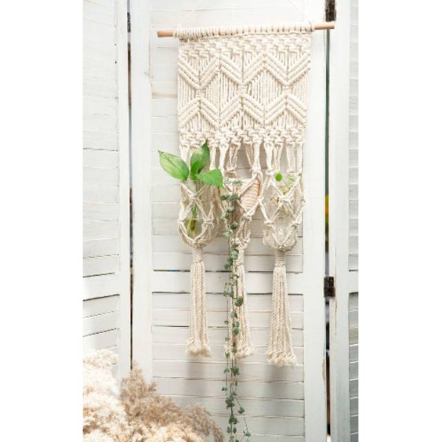 READY STOK) macrame pot gantung/ Macrame plant hanger (POT 049)