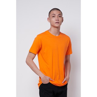  Kaos  Polos  Cotton Combed 30s Lengan Pendek Orange  Yarn 