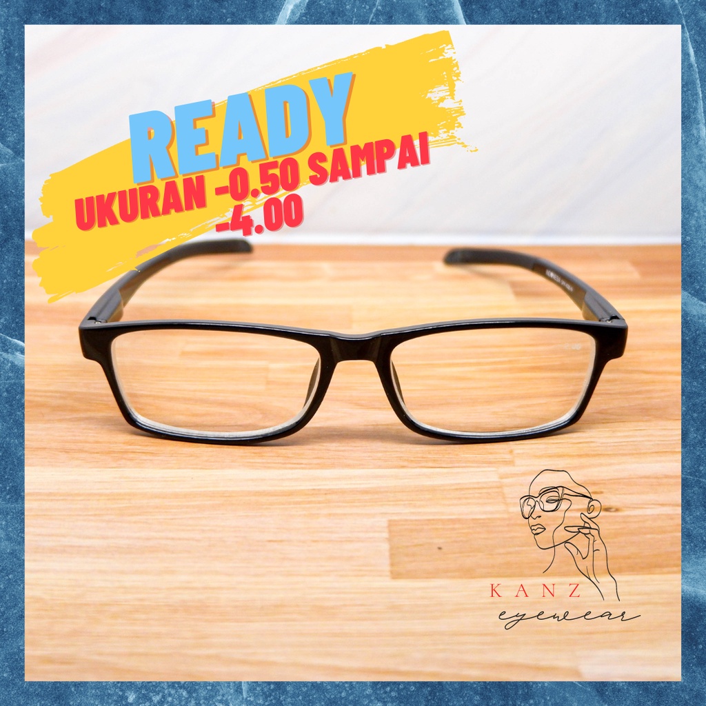 Kacamata Minus Kecil Kotak Gagang Tipis Rabun Jauh Pria Wanita Yang Stylish Untuk Penampilan Anda