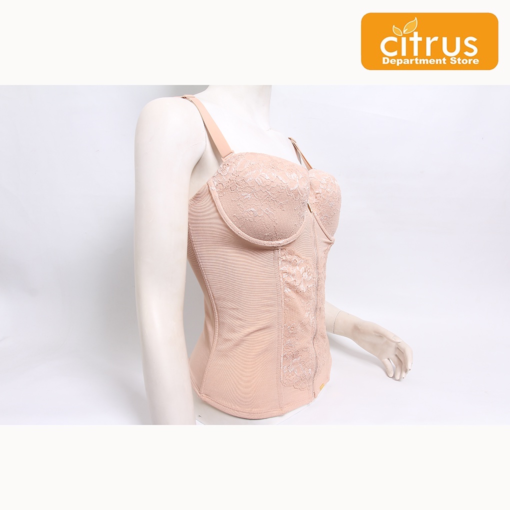 Wacoal Longtorso IB 7031R1 Wanita Warna Cream&Hitam