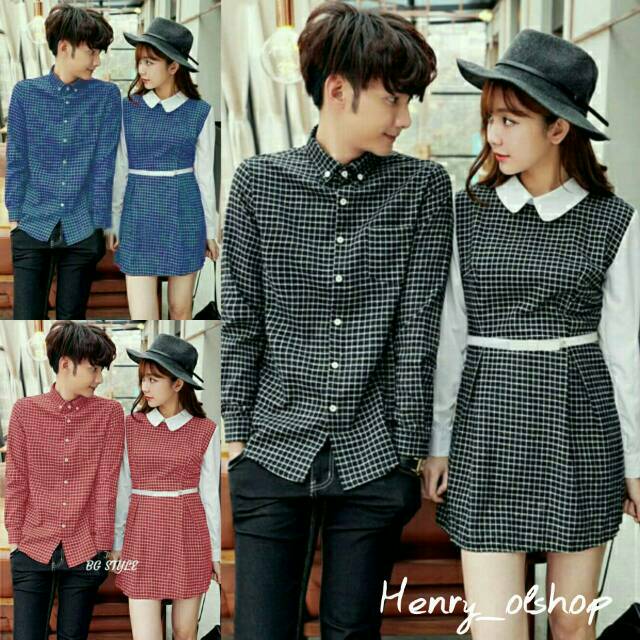 Baju pasangan muda kemeja pasangan muda kemeja couple baju couple kemeja kotak busana pasangan muda