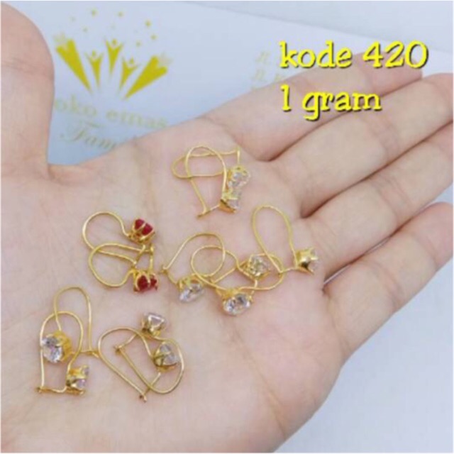 Anting Emas Desy 375 Berat 1 Gram Indonesia