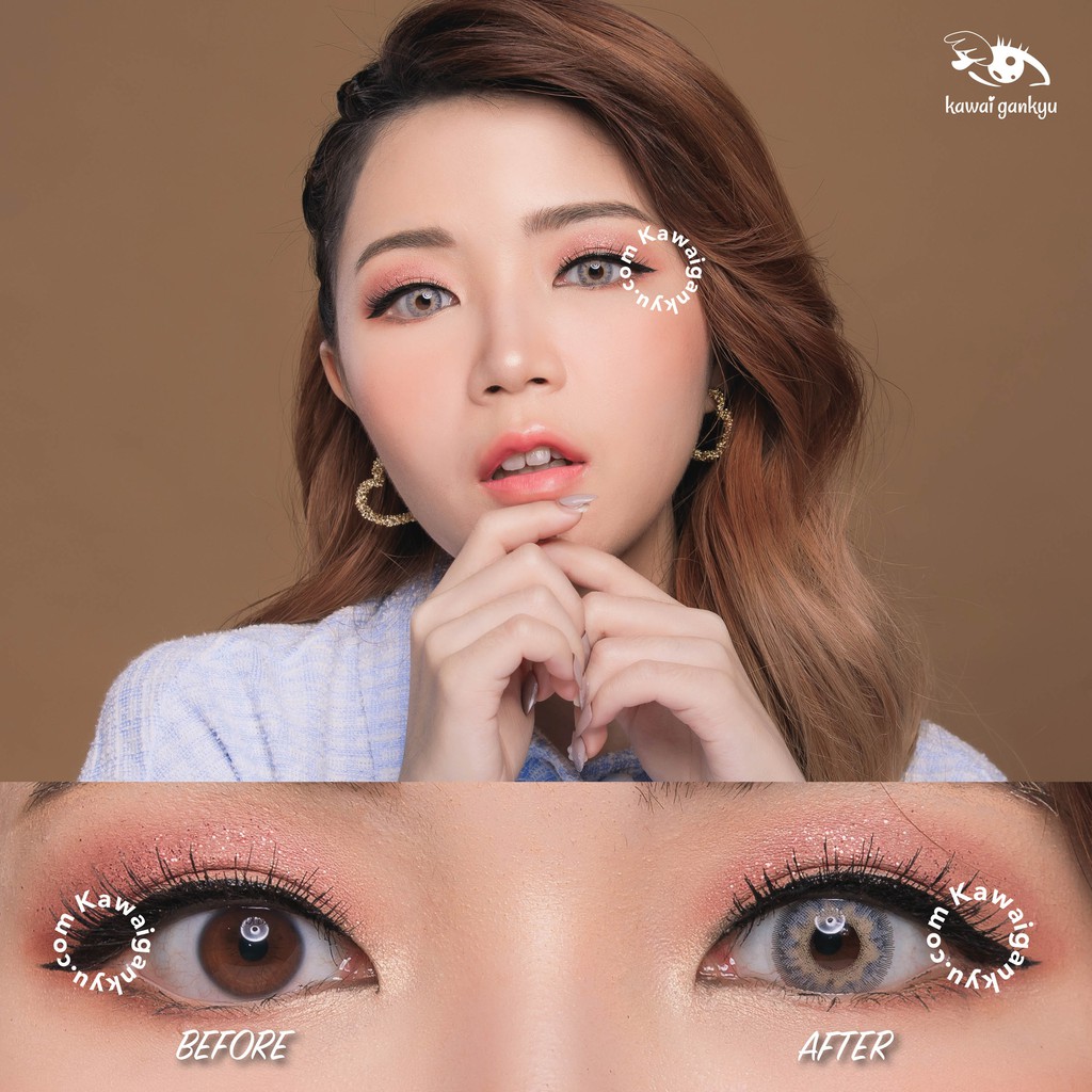 KawaiGankyu Softlens - Princess Rona Gray (1botol)