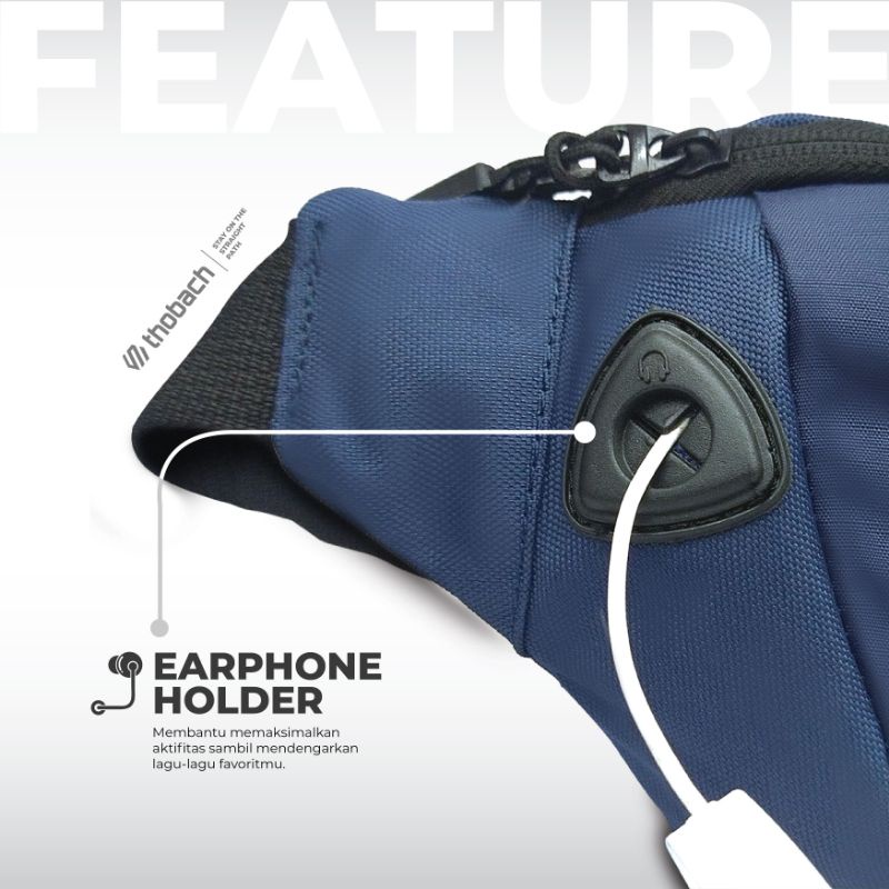 TAS SELEMPANG TAS PINGGANG WAISTBAG PRIA TERBAIK TERMURAH GEVANO THOBACH ORIGINAL