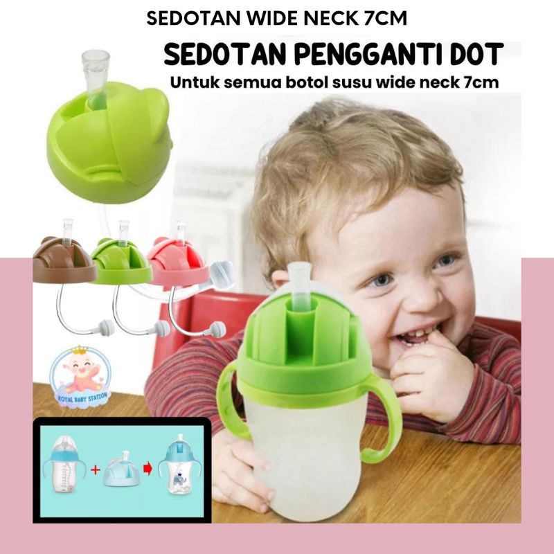 Sedotan Pengganti Dot Botol Susu PIKO BELLO wide neck 7cm