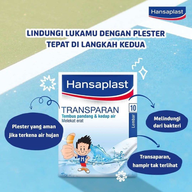 Hansaplast Transparan 10 Lembar (100% Original)